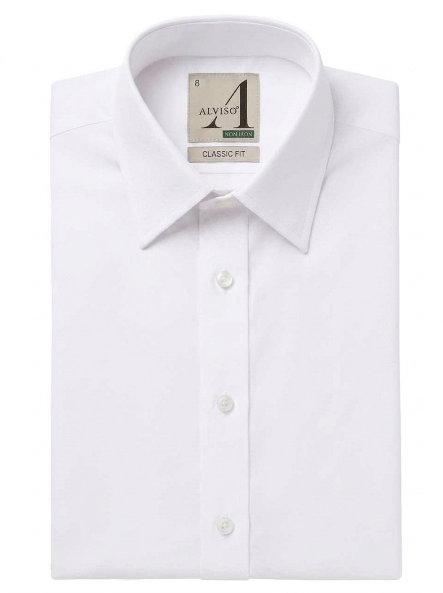 Alviso Boys 100% Cotton Pinpoint Spread Collar Shirt