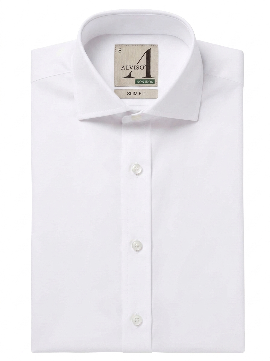 Alviso Boys 100% Cotton Pinpoint Cutaway Collar Shirt